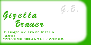 gizella brauer business card